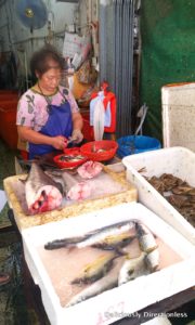 Fresh fish for sale at Tai O market