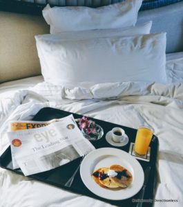 Breakfast in bed at Hilton Mumbai International Airport